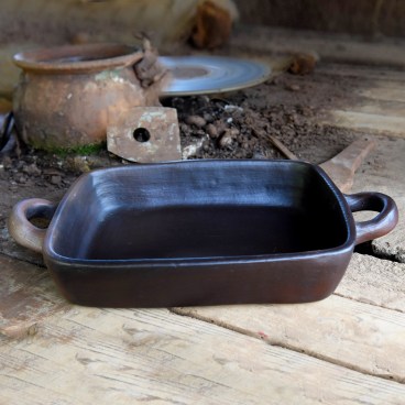 Pomaireware Rectangular Clay Roasting Pan